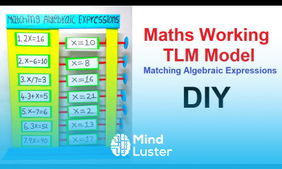 maths working model TLM 3d algebraic expressions matching howtofunda craftpiller