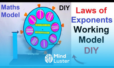 laws of exponents working model maths tlm diy craftpiller