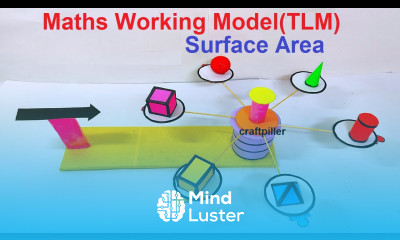 maths working model 3D tlm on surface area maths tlm using cardboard diy craftpiller