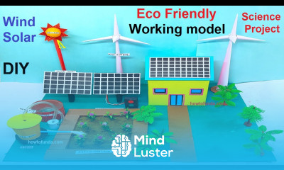 solar and wind energy irrigation systems model eco friendly science exhibition howtofunda