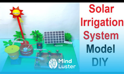 solar drip irrigation system model making using cardboard diy agriculture model DIY pandit