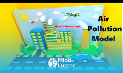 Air pollution model making using carboard and waste materials science project DIY howtofunda