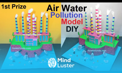 water and air pollution model 3d science project using cardboard diy simple steps howtofunda