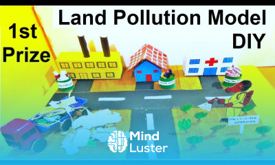 Land Pollution Model Making using Cardboard and waste materials DIY howtofunda still model
