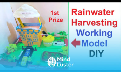 rainwater harvesting working model 3d science project DIY at home howtofunda