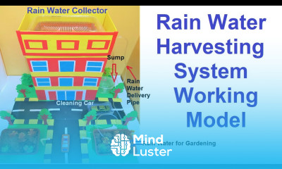 rainwater harvesting working model 3d for science fair exhibition DIY project howtofunda