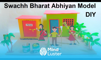 swachh bharat abhiyan model science project using cardboard DIY howtofunda health cleanliness