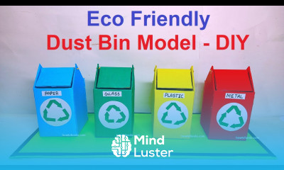 how to make dustbin model environment friendly project garbage disposable diy howtofunda