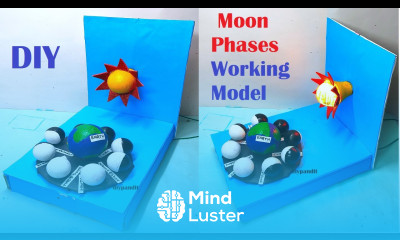 phases of moon working model science project for exhibition simple and easy DIY pandit