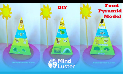 food pyramid model 3d for science exhibition project diy at home howtofunda