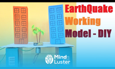 earthquake working model 3d using cardboard DIY science project best out of waste howtofunda
