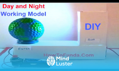 earth day and night working model 3d inspire award science project DIY howtofunda