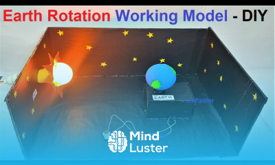 earth rotation working model inspire award science project craftpiller howtofunda