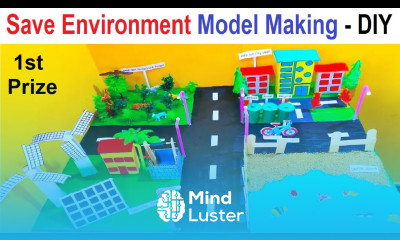 save earth save environment model 3d making using cardboard DIY howtofunda still model