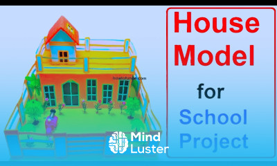house model making using cardboard and color paper for school science project howtofunda