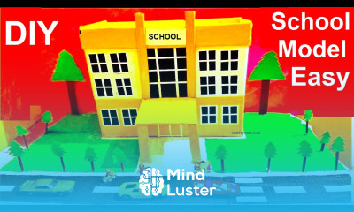 My SCHOOL Building MODEL 3d Making Using CardBoard DIY project science project howtofunda