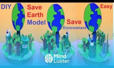 save earth project 3d model environment model making using cardboard diy geography howtofunda