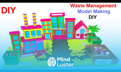 waste management model making city and factory using card board science project howtofunda