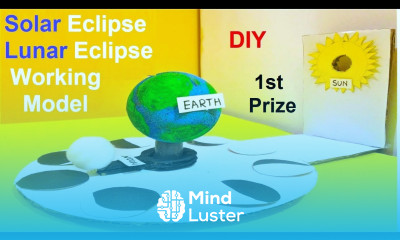 solar and lunar eclipse 3D working model making DIY howtofunda science project