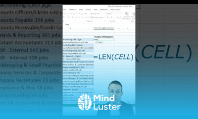 Excel Tips How to Count The Number of Characters in a Cell Shorts