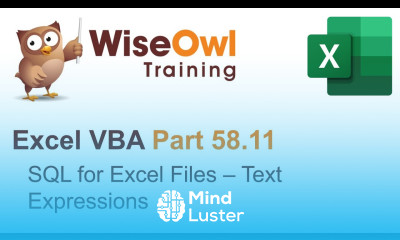 Excel VBA Introduction Part 58 11 SQL for Excel Files Text Expressions
