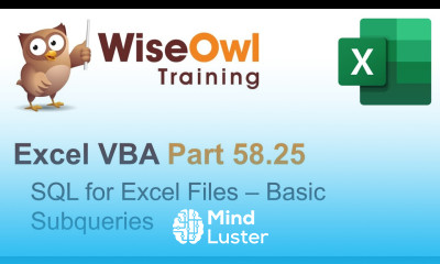 Excel VBA Introduction Part 58 25 SQL for Excel Files Basic Subqueries