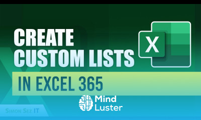 How to Create Custom Lists in Excel 365