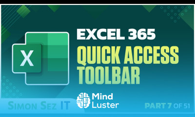 Excel 365 for Beginners Customize the Quick Access Toolbar 7 of 51
