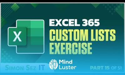 Excel 365 for Beginners Exercise for Templates OneDrive and Custom Lists 15 of 51