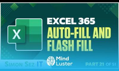 Excel 365 for Beginners How to Use AutoFill and Flash Fill to Streamline Your Work 21 of 51