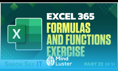 Excel 365 for Beginners Exercise for Formulas Functions Auto Fill and Autosum 22 of 51