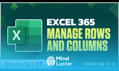 Excel 365 for Beginners Manage Rows and Columns in Excel 38 of 51