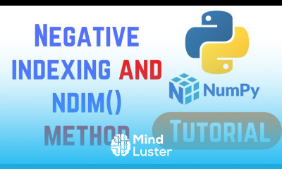 Python Numpy Tutorial For Beginners Negative indexing and ndim method