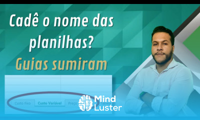 shorts de Excel As Guias do Excel sumiram