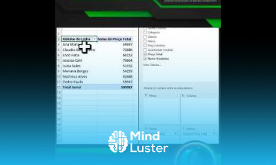 shorts de Excel Tabela dinâmica em 1 minuto