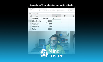 Como calcular de clientes por cidade no Excel claudiodamasceno cursodeexcelonline