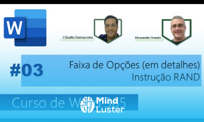 03 Word Online Faixa de Opções em detalhes e Instrução RAND Claudio Damasceno x Trovato