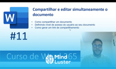 11 Curso de Word Online Compartilhar e editar simultaneamente o documento
