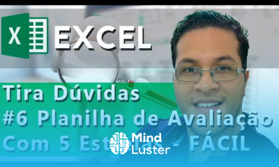 Planilha de Avaliação dinâmica com 5 Estrelas no Excel Fácil