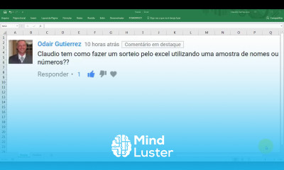 Planilha com Sorteio de Nomes Aleatórios