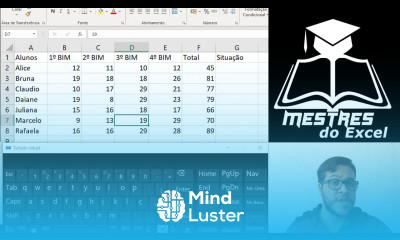shorts de Excel Seleção Estendida com Teclado