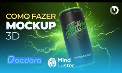 Como fazer mockup em 3D de lata de refrigerante usando o Pacdora