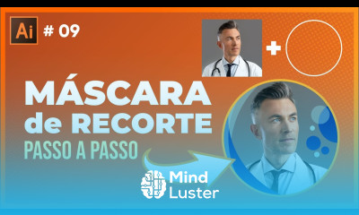 Como usar mascara de recorte no Illustrator fácil Curso de Illustrator Grátis