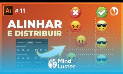 Como alinhar itens no Illustrator fácil Curso de Illustrator Grátis