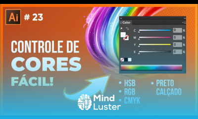 Como usar cores no Illustrator HSB CMYK RGB Curso de Illustrator Grátis