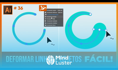 Como deformar linhas e objetos no Illustrator Fácil Curso Grátis