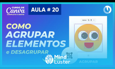 Como agrupar elementos no Canva Curso de Canva Grátis