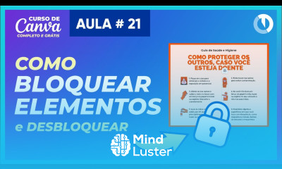 Como bloquear e desbloquear no Canva Curso de Canva Grátis