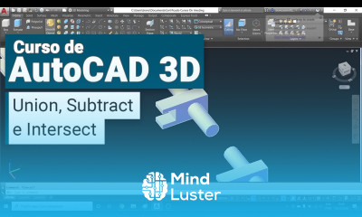 Curso de AutoCAD 3D Union Subtract e Intersect