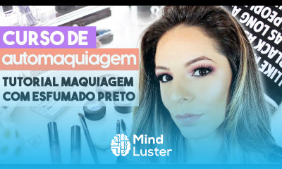 Curso de Automaquiagem GRÁTIS Tutorial Maquiagem com esfumado preto